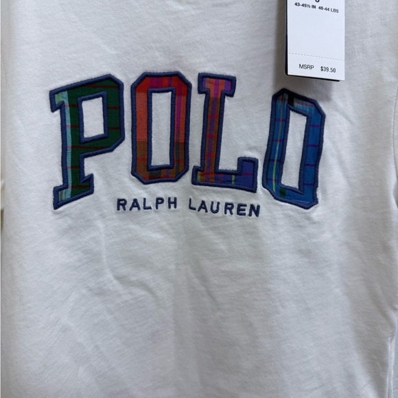 NWT Polo Ralph Lauren Little Boys Madras Logo Jersey T-Shirt, Size 5 - Picture 3 of 5